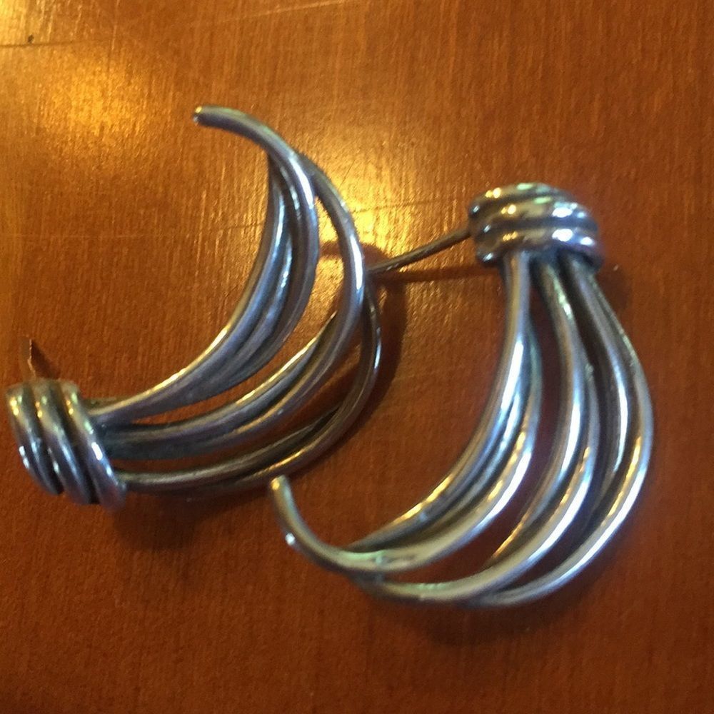 Mexican silver earrings, radical edgy boho